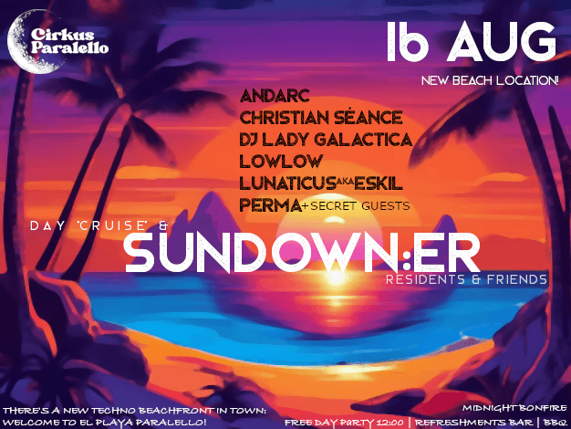 Sundowner event artwork