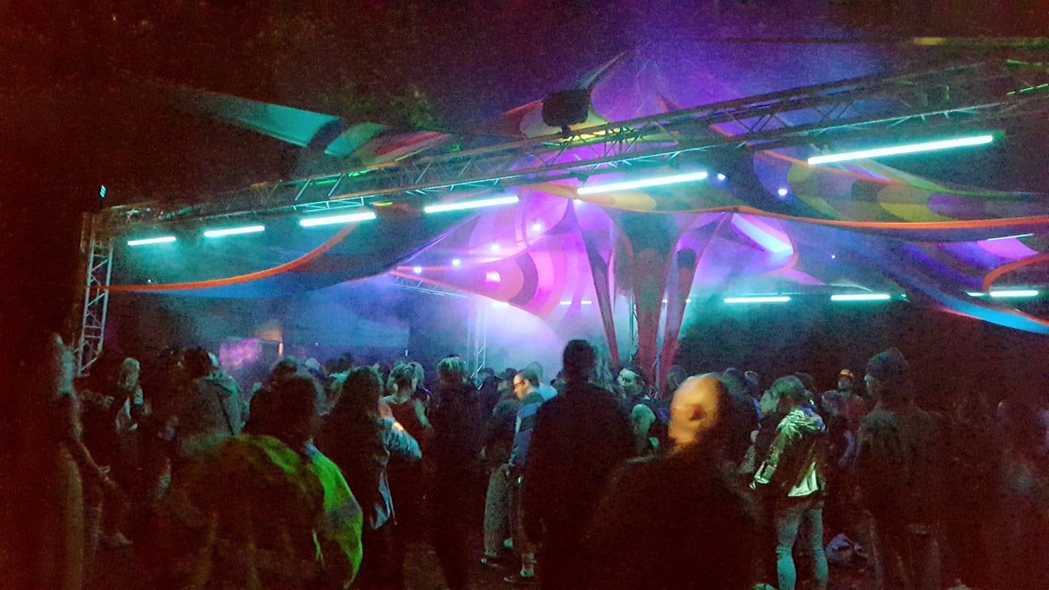 Open air stage and decorations at the YRA|RYA mini-festival
