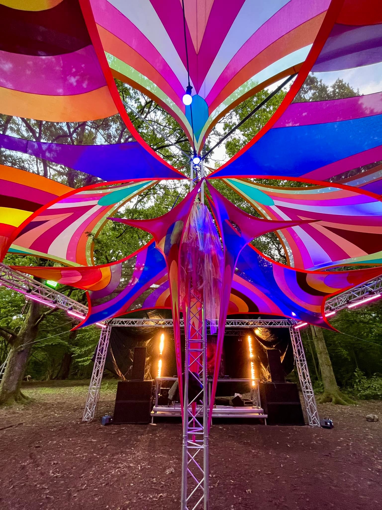 Dance floor at a 2023 Cirkus Paralello open air event